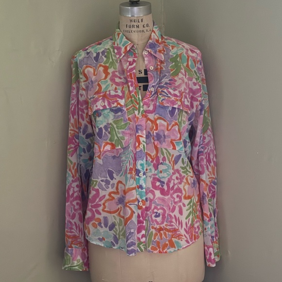 Lauren Ralph Lauren Tops - Lauren Ralph Lauren Vibrant Multicolor Cotton Shirt